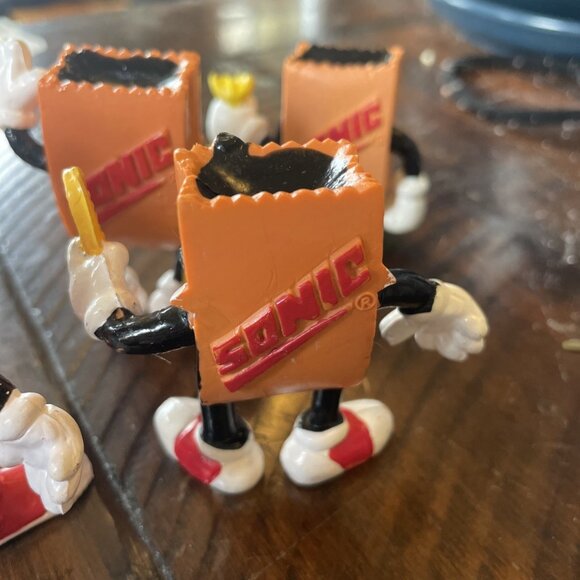 Sonic 1989 Brown Bag Juniors Wacky Pack Kids Meal Set of 4 - Picture 7 of 8